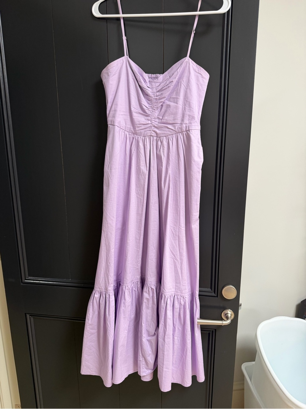 Kirna Zabête Lilac Spaghetti-Strap Midi Dress